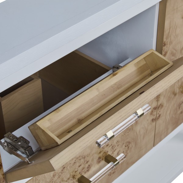 48″ James Martin Olena D804-V48-LMB-3WZ Vanity Cabinet White Zeus Silestone Top