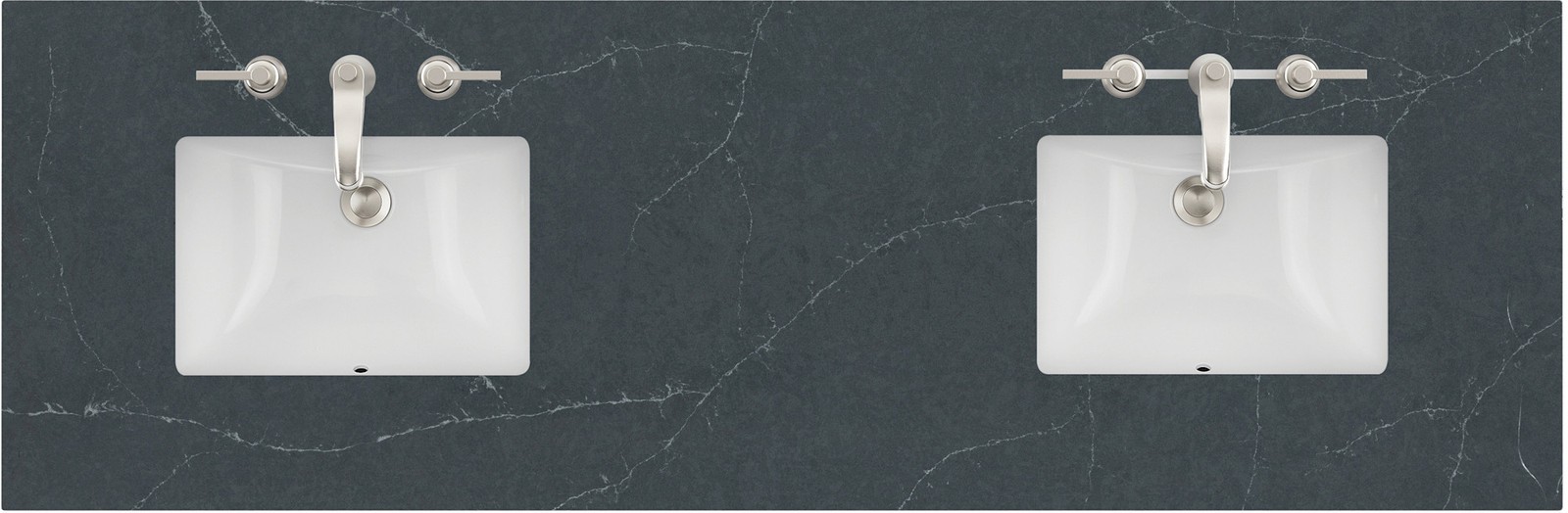 James Martin Vanities 040-S72-SNK 72″ Stone Composite Vanity Top – Charcoal