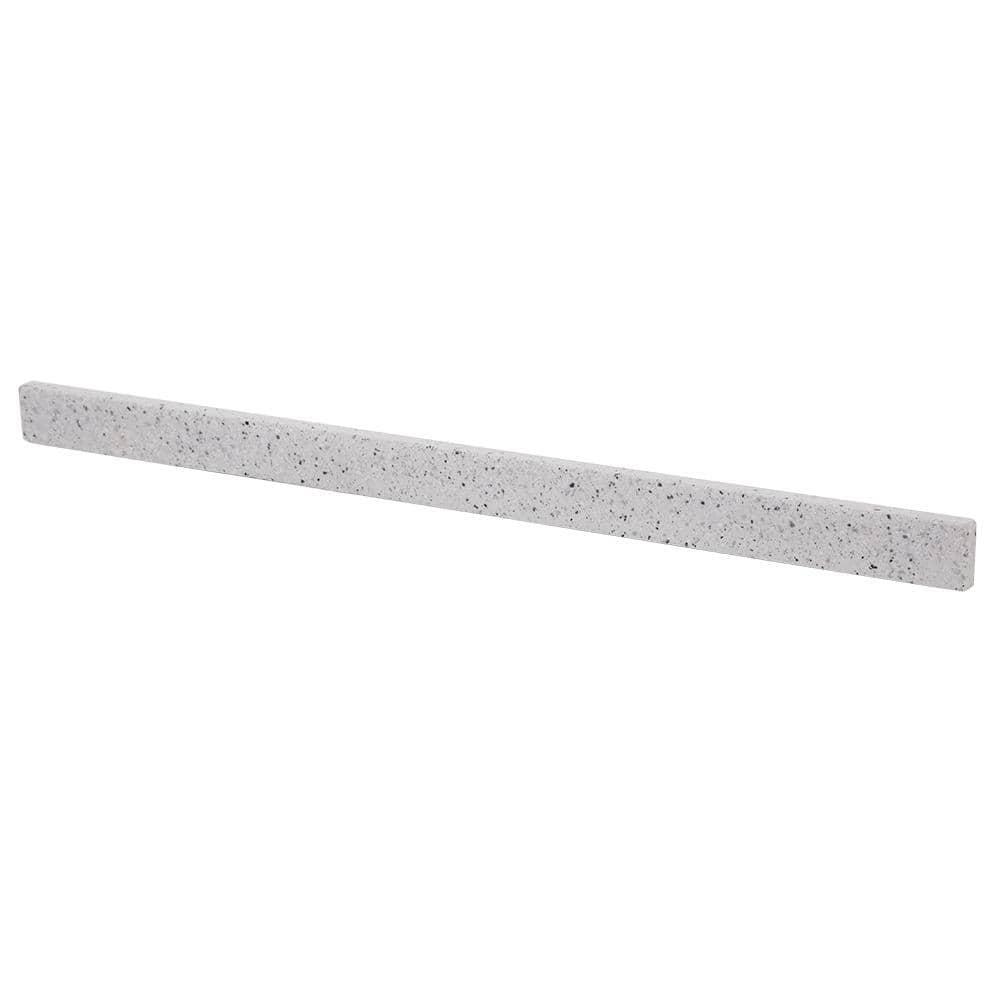 37 In. Bathroom Vanity Backsplashe Flat Edge Cultured Marble Silver Ash Finish