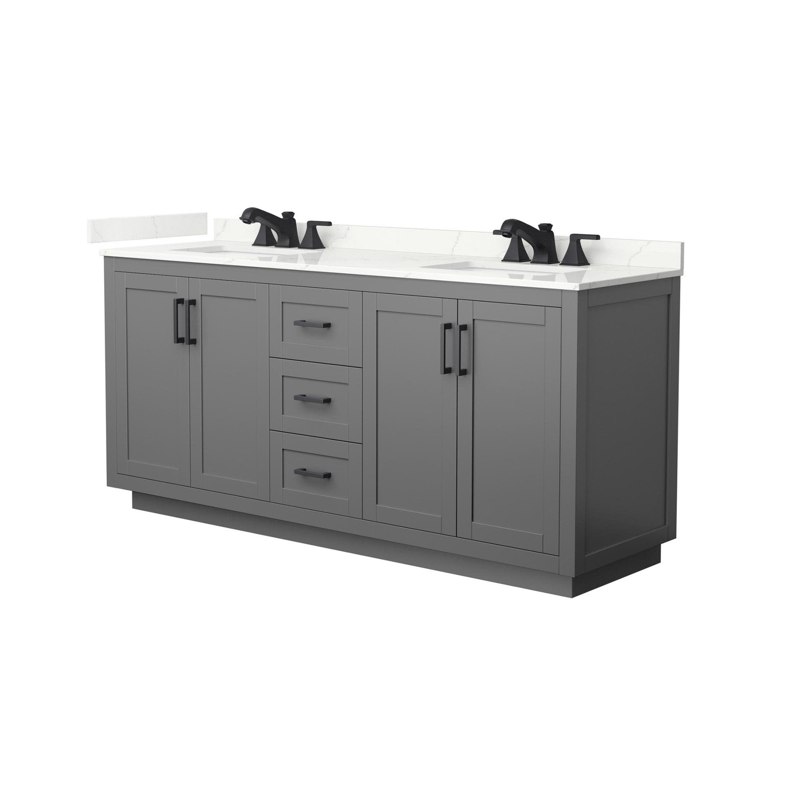 Wyndham Collection WCF292972D-QTZ-US3MXX Miranda 72″ – Dark Gray / Giotto Quartz