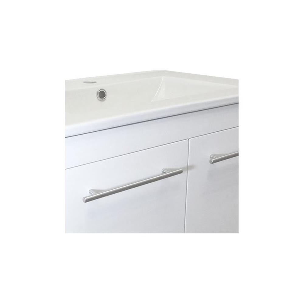 24.4″ 2-Door Single Wall Mount Sink Solid Wood Vanity in White