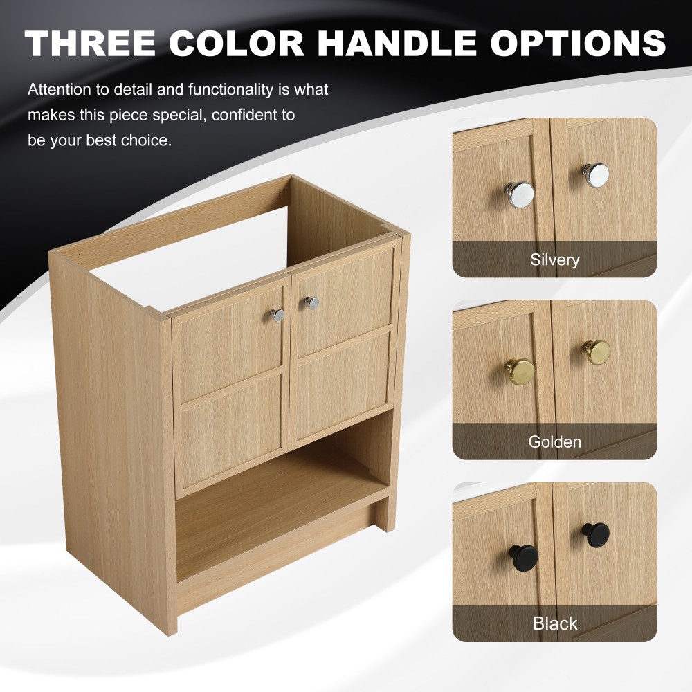 Vanity with Countertop, Freestanding, Featuring Dual Soft-Close Doors