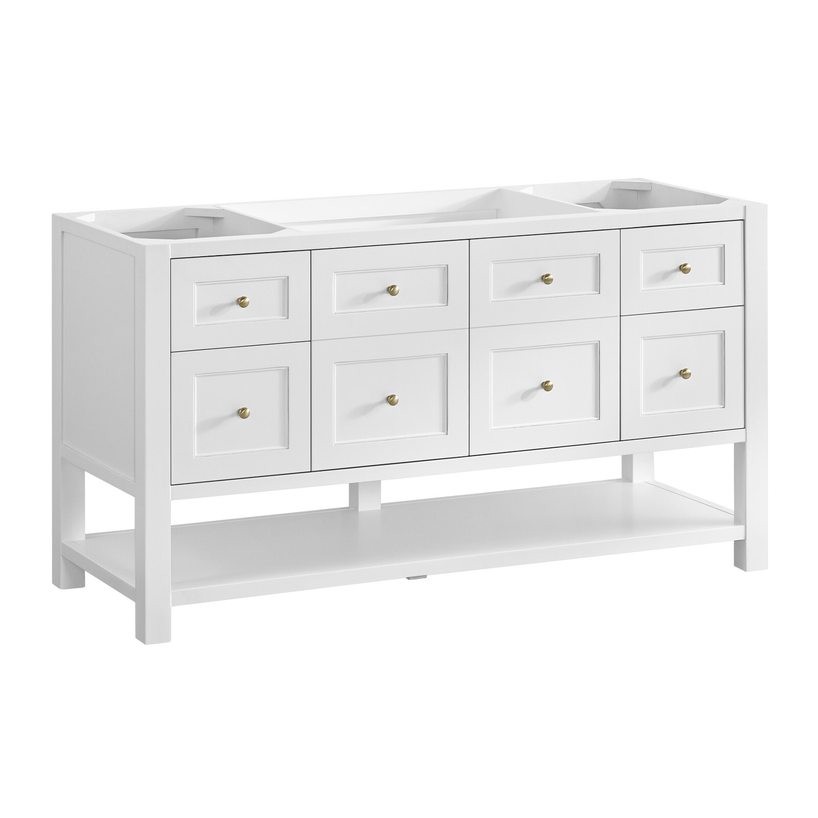 60in James Martin Breckenridge 330-V60S-BW Single Vanity, Bright White