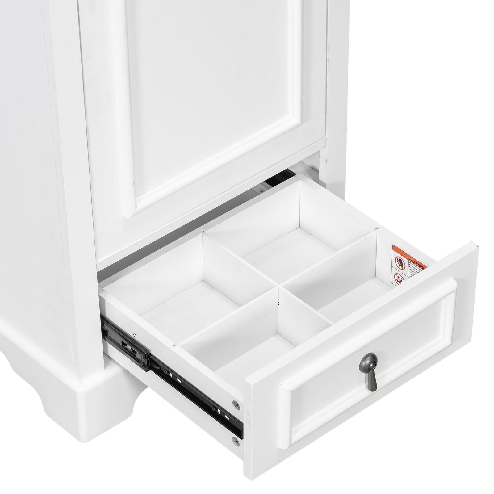 20″ Bathroom Vanity with Ceramic Sink, Soft Close Door, White