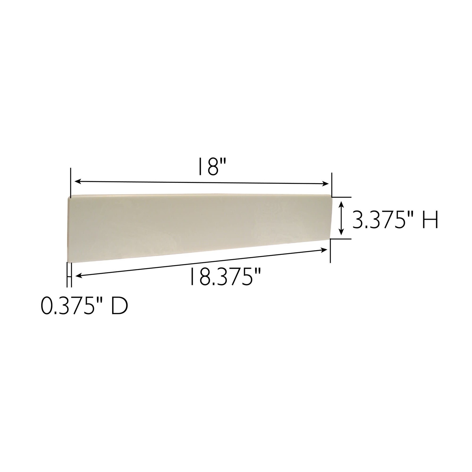 Design House 550533 18-3/8″ L x 3-3/8″ H Cultured Marble – White