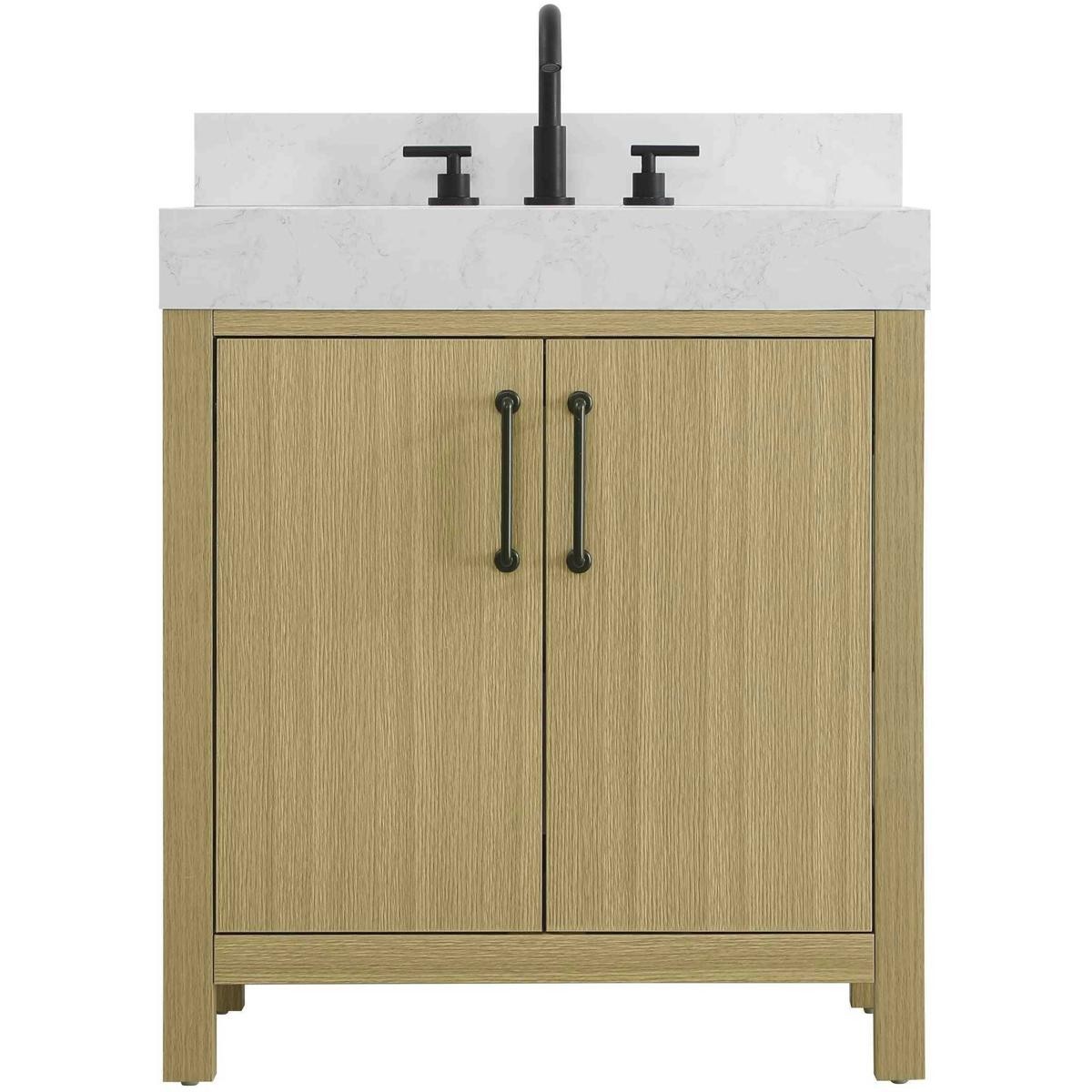 Elegant Lighting VF60630MHB-BS Nathan Vanity Honey Brown