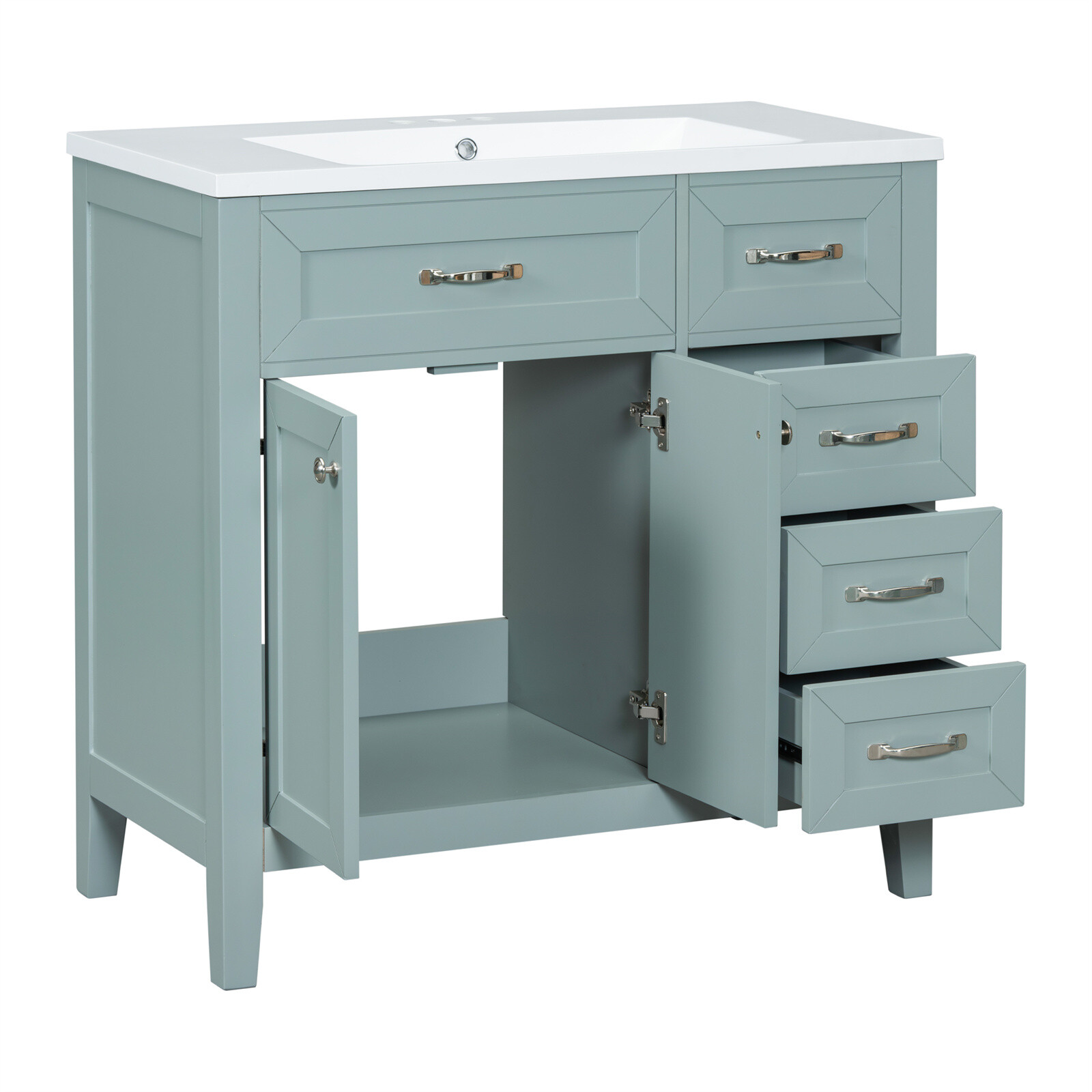 36″ Bathroom Vanity with Sink Combo Bathroom Storage Cabinet with Drawers