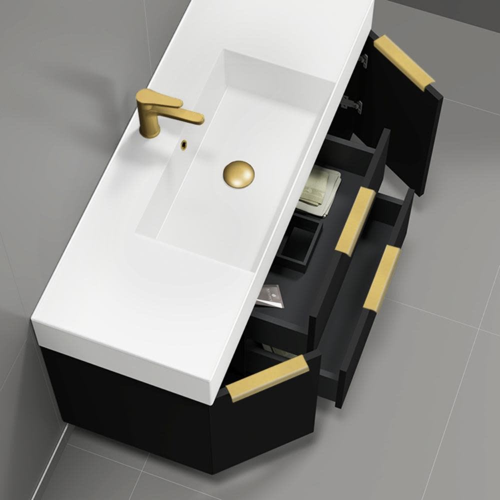 Nameeks Derin-4818-W-C Derin 48″ Wall Mounted Single Basin Vanity – Night Blue /