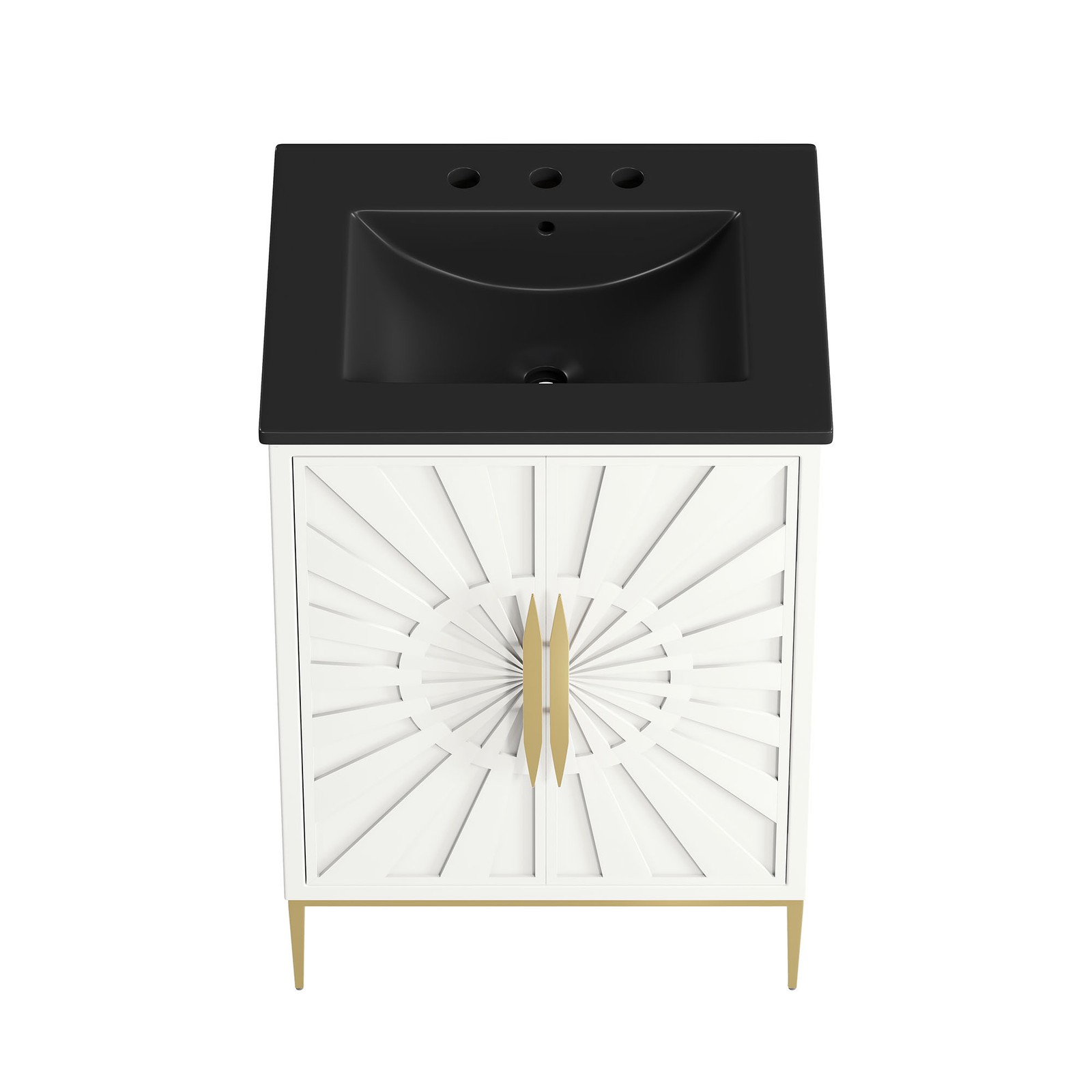 Modway Awaken 24″ Bathroom Vanity in White With Ceramic Sink Basin