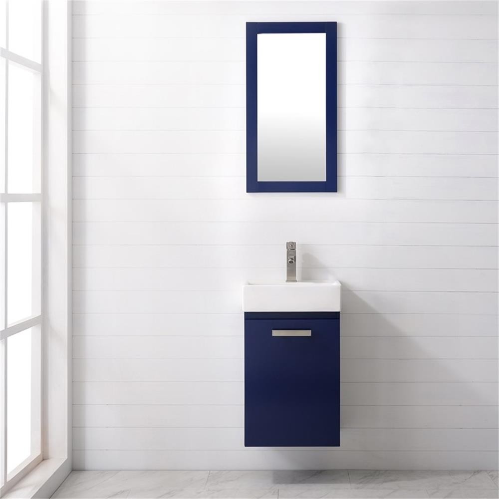 Design Element Stella 16.5″ Wood Single Sink Vanity in Blue