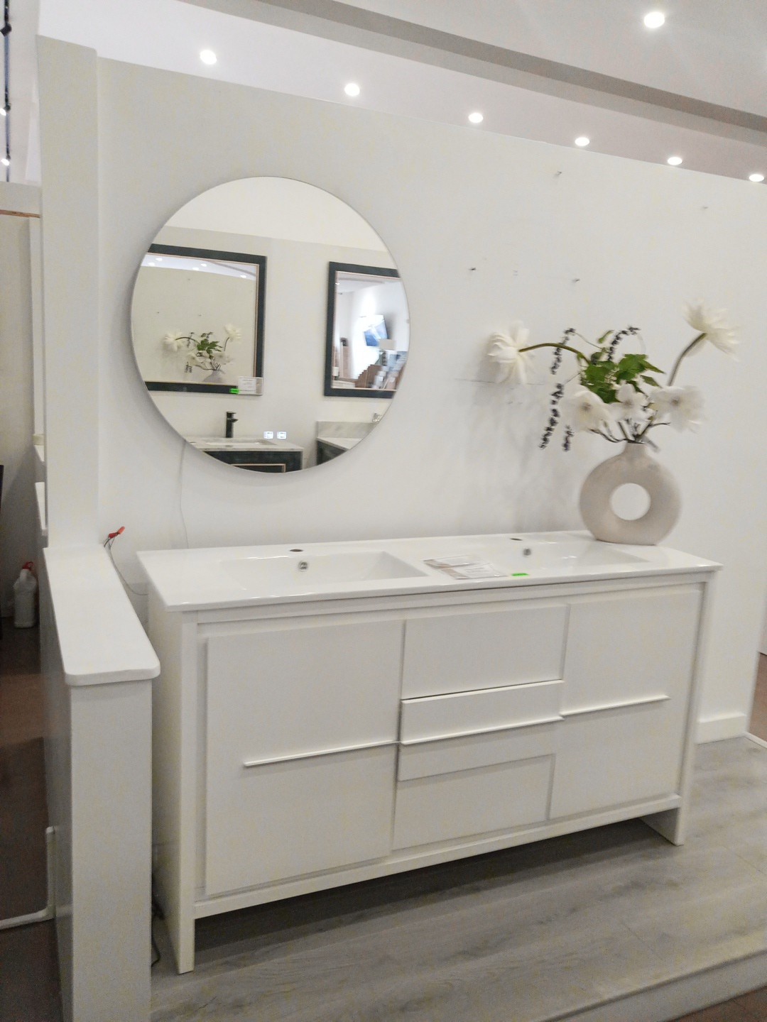 16″ 24″ 30″ 36″ 48′ 55″ 60″ Vanity Base Sink Mirror White Black Gray Blue
