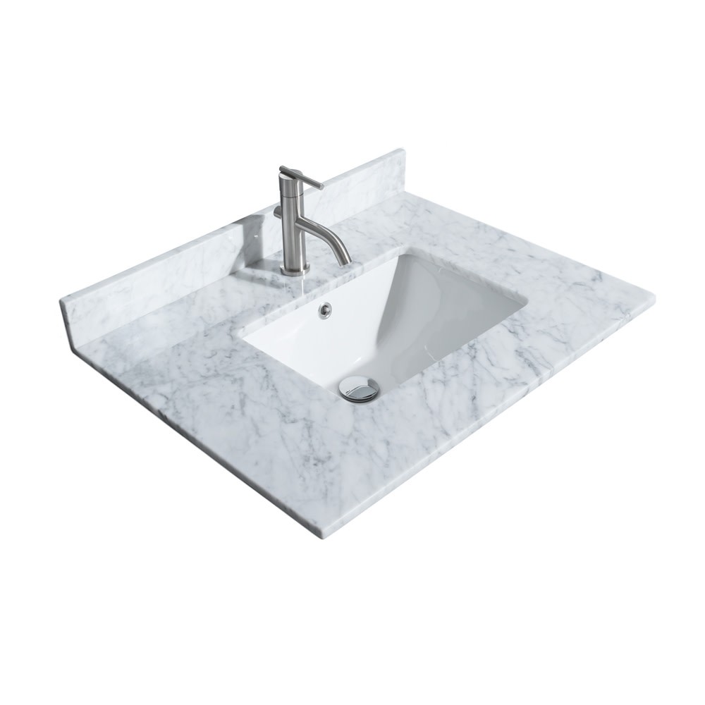 Wyndham Collection WCF1111-30S-NAT-M24 Icon 30″ – Dark Blue / Brushed Nickel