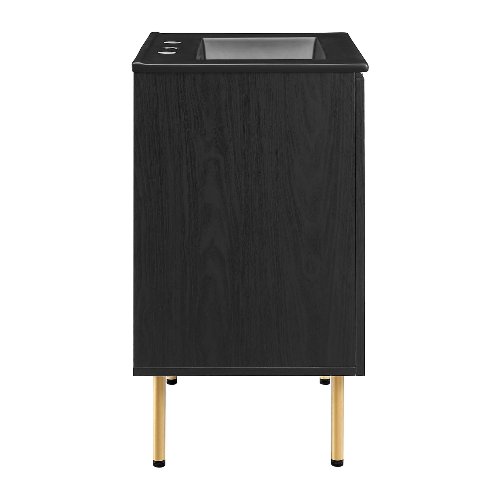 Modway Chaucer 24” Bathroom Vanity in Black Black With Ceramic Sink Basin
