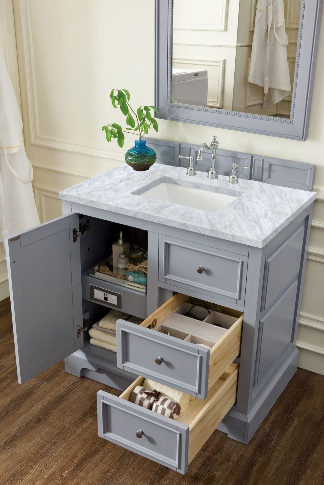 James Martin Vanities 825-V36-3CAR De Soto 36″ – White