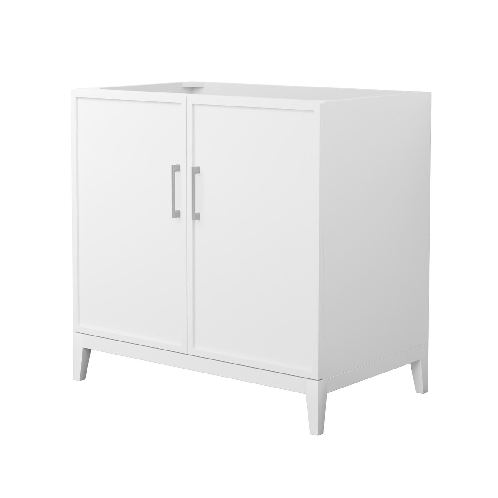 Wyndham Collection WCH717136S-CX-MXX Elan 35″ Single – White / Brushed Nickel
