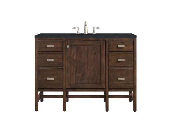 48″ James Martin Addison E444-V48-MCA-3CSP Vanity Cabinet Charcoal Soapstone Top