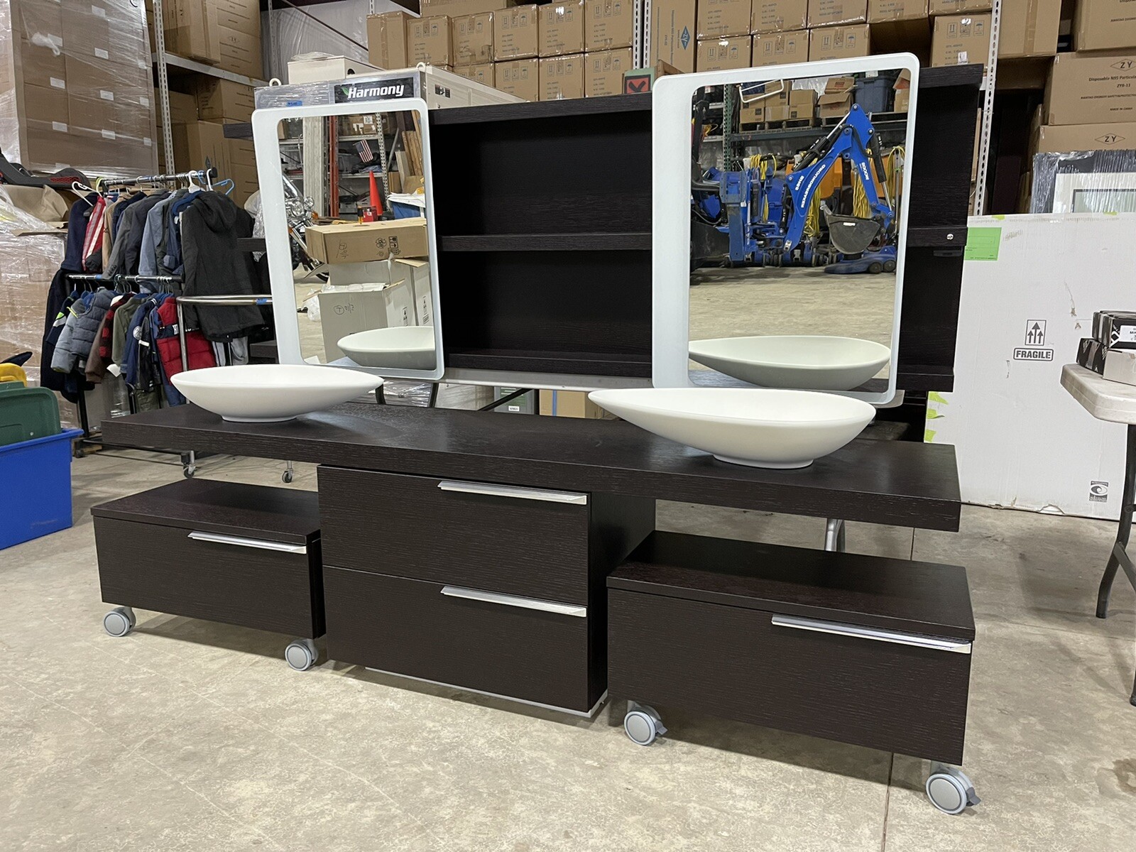 Ardeco Artesi Ultra Modern Bathroom Vanity Cabinet Mirror Set Italy $17K Retail!