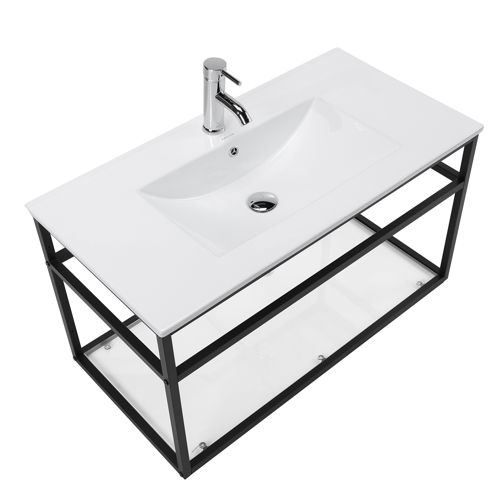 36 inch Bathroom Vanity with Sink Wall mounted Cabinet Floating Vanity Hotel