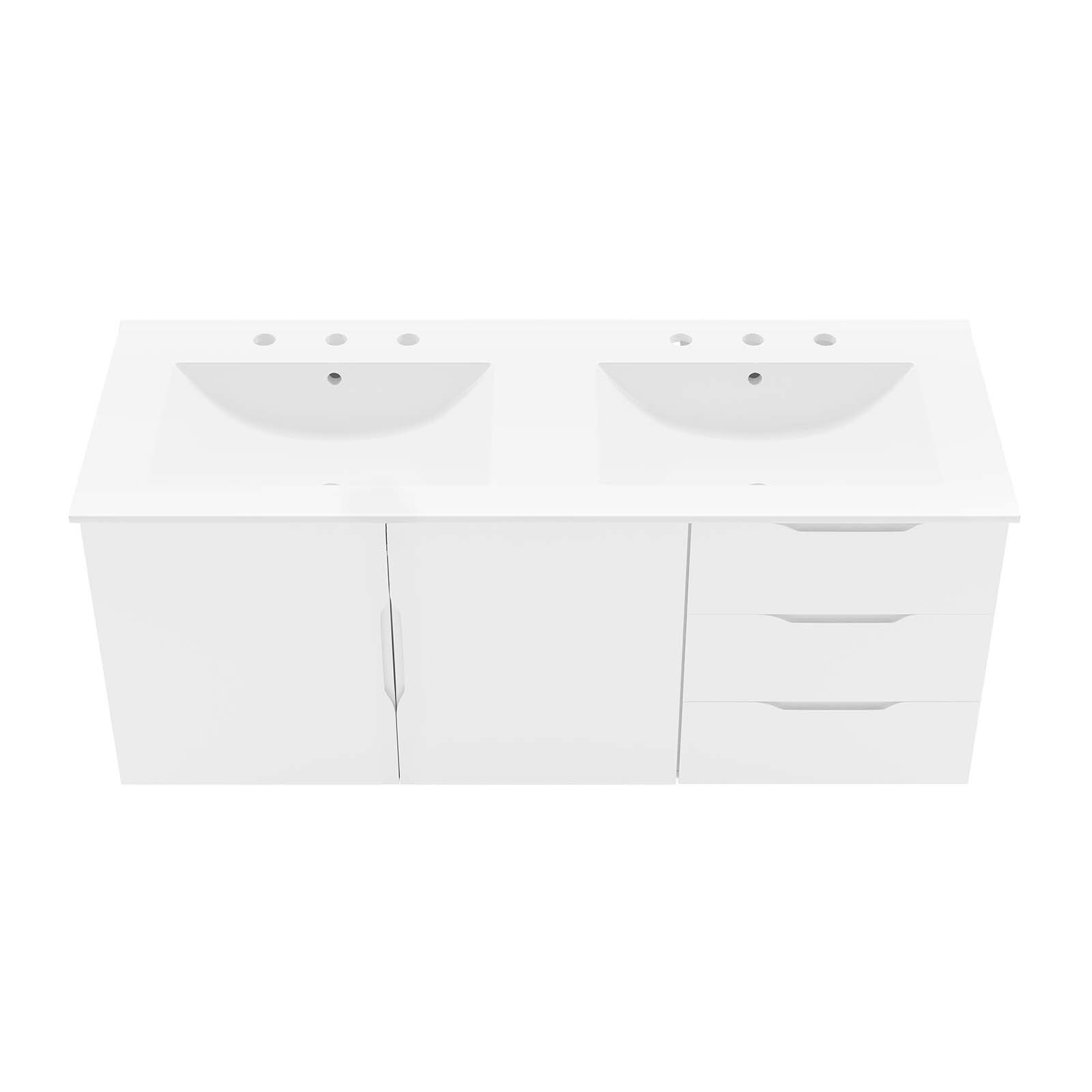 Modway Vitality 48″ Double Sink Bathroom Vanity in White White