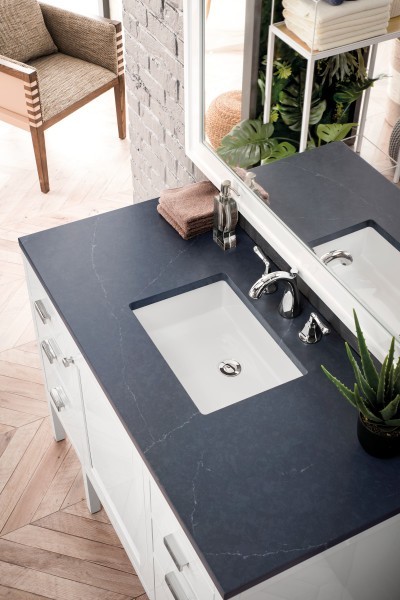 48″ James Martin Addison E444-V48-GW-3CSP Vanity Cabinet Charcoal Soapstone Top