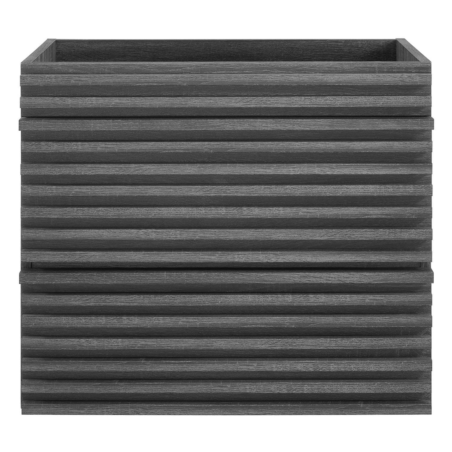 Modway Render 23.5″ MDF Wood Wall-Mount Bathroom Vanity Cabinet in Charcoal