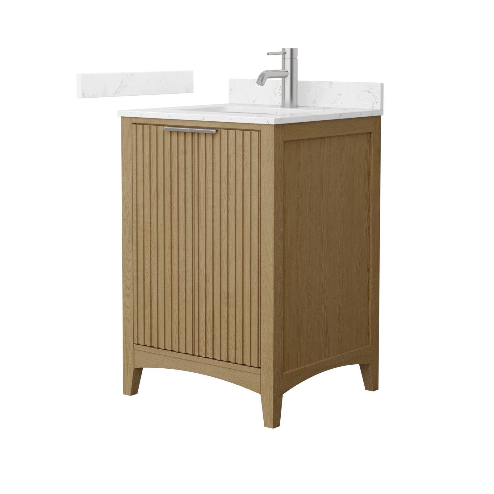 Wyndham Collection WCF9191-24S-VCA-UNSMXX Palmilla 24″ – Natural Oak / Carrara