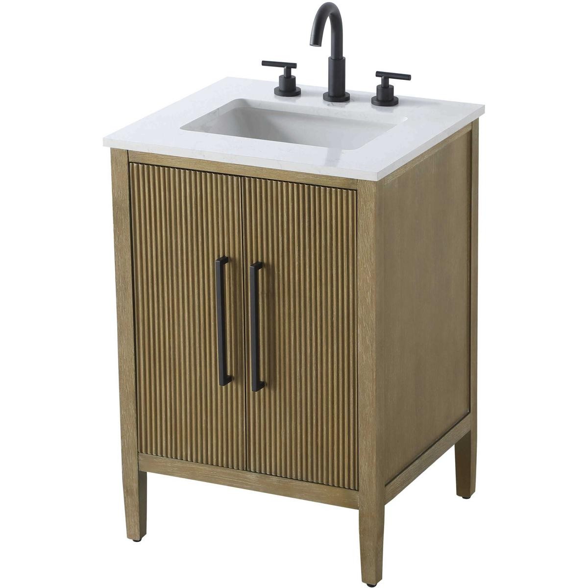 Elegant Lighting VF29624LO Blakely Vanity Linen Oak