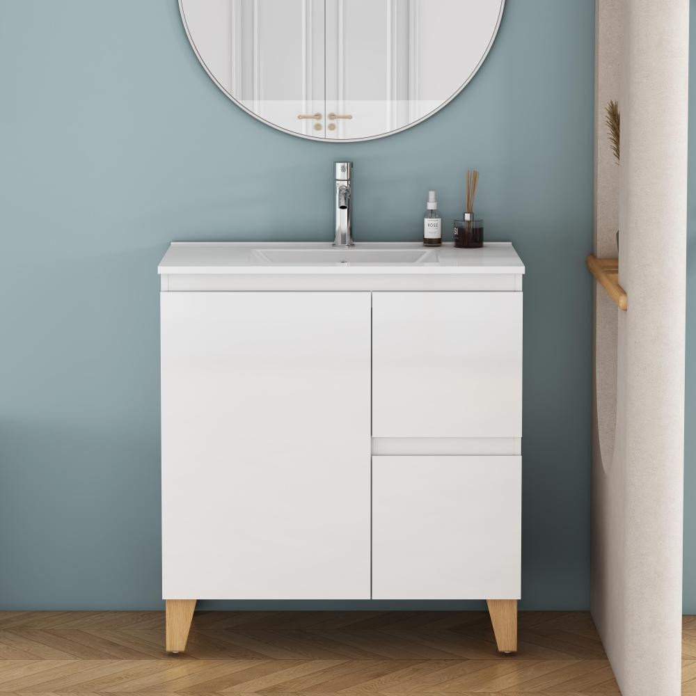 Bathroom Vanity W Sink Features 1 Door A 2 Drawers Includes Soft-Close Mechanism
