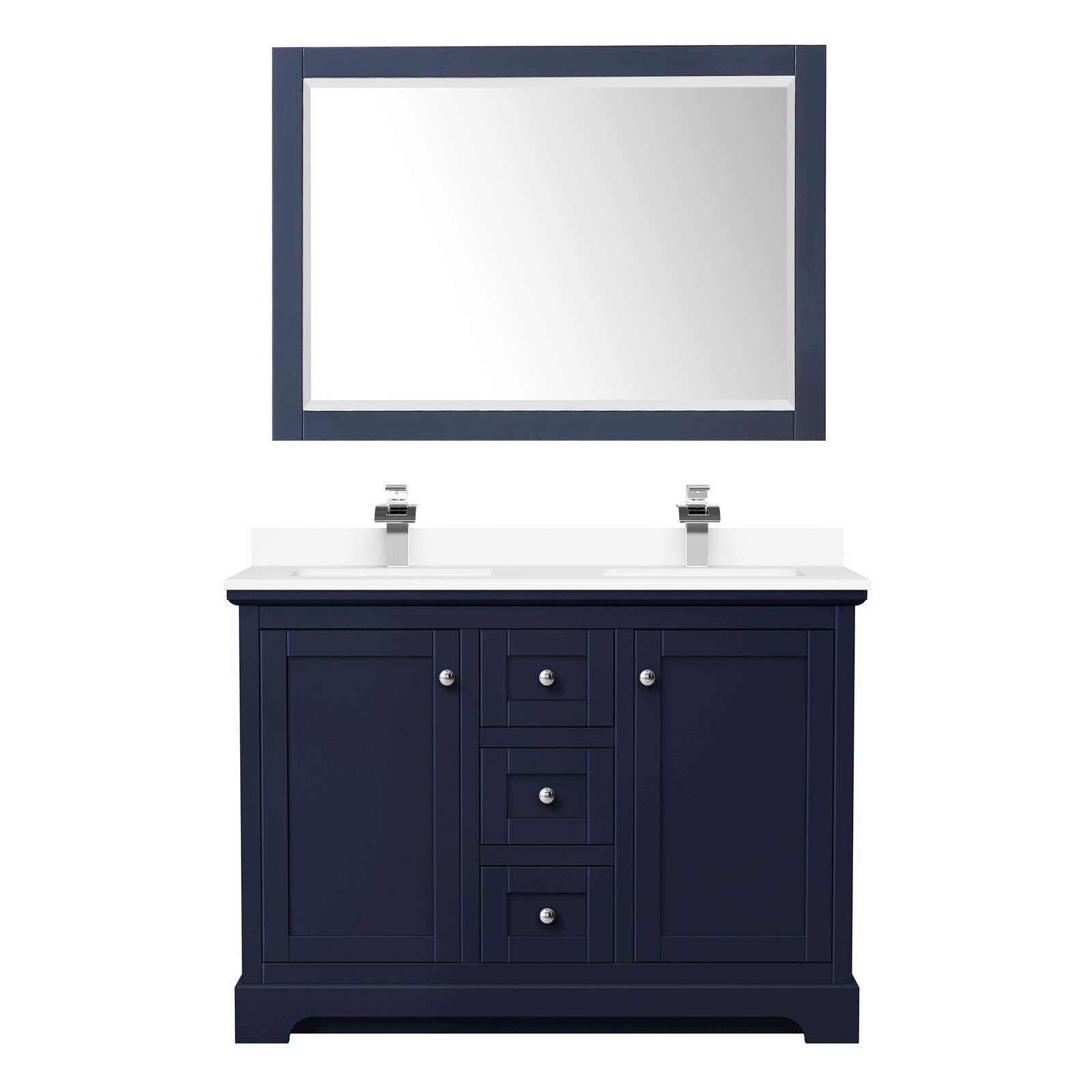 Wyndham Collection WCV232348D-VCA-M46 Avery 48″ – Dark Gray / White Cultured