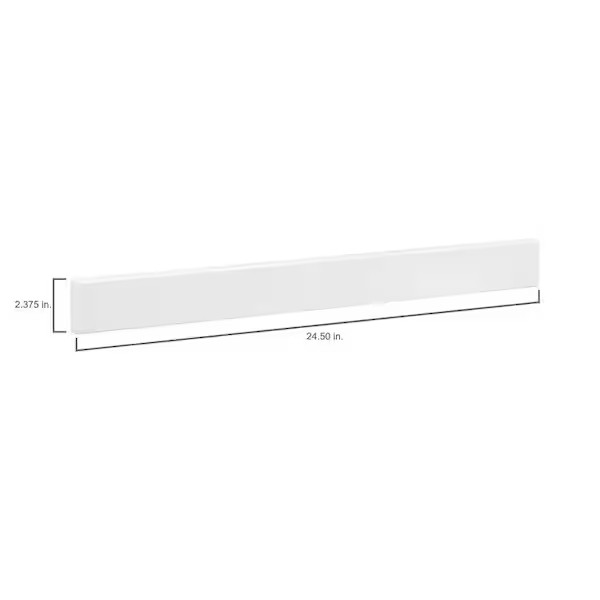 24.5 In. W Cultured Marble Vanity Backsplash in White