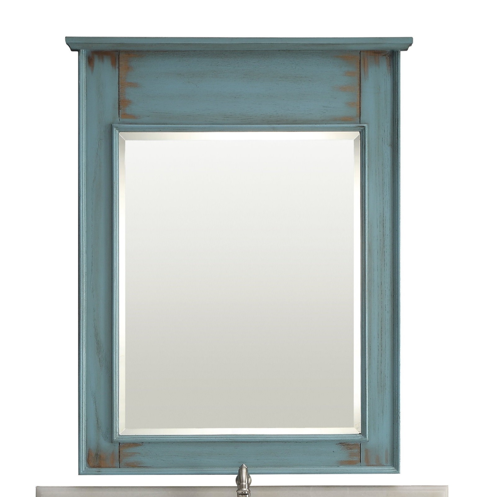 36 inch Distressed Blue Abbeville Bathroom Sink Vanity CF-78887BU
