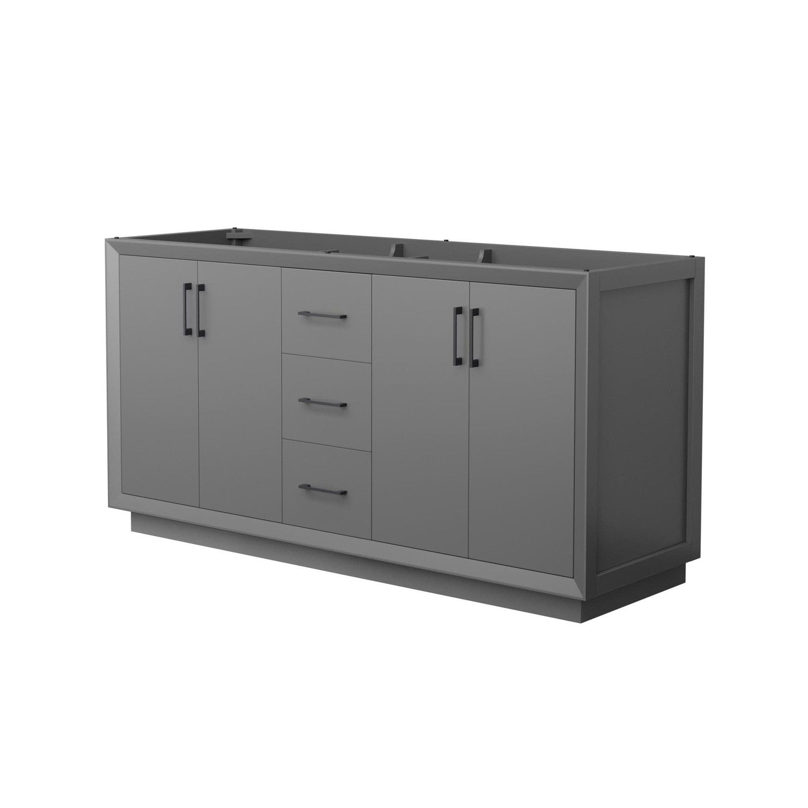 Wyndham Collection WCF414166D-CXSXX-MXX Strada 65″ Double – Dark Gray / Matte