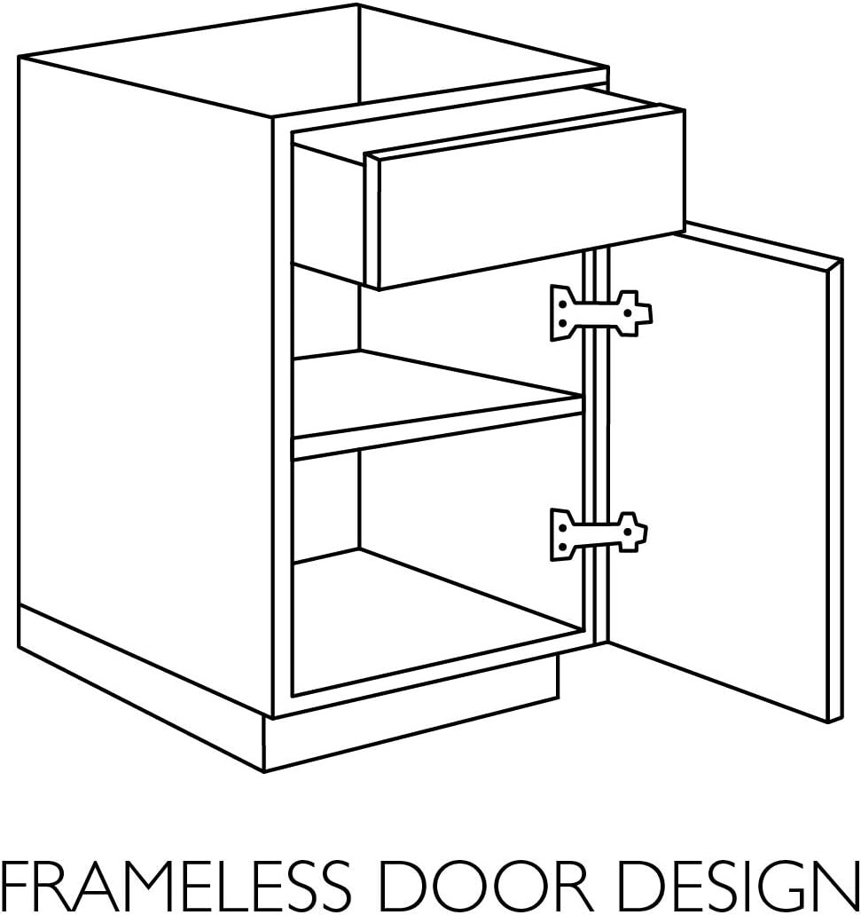 597112 Wyndham 18 Inch Unassembled 1-Door Bathroom Vanity without Top, White