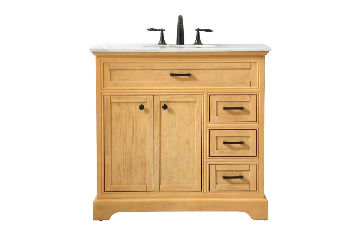 Elegant Lighting VF15036WH Americana 36″ – Natural Wood