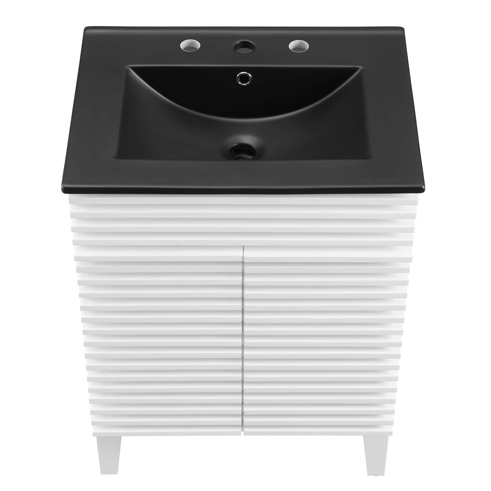 Modway Render 24″ Bathroom Vanity With Sink in White Black