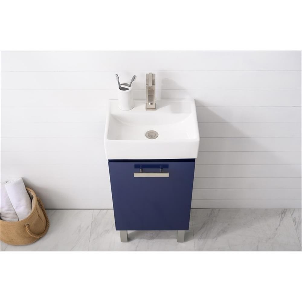 Design Element Stella 16.5″ Wood Single Sink Vanity in Blue