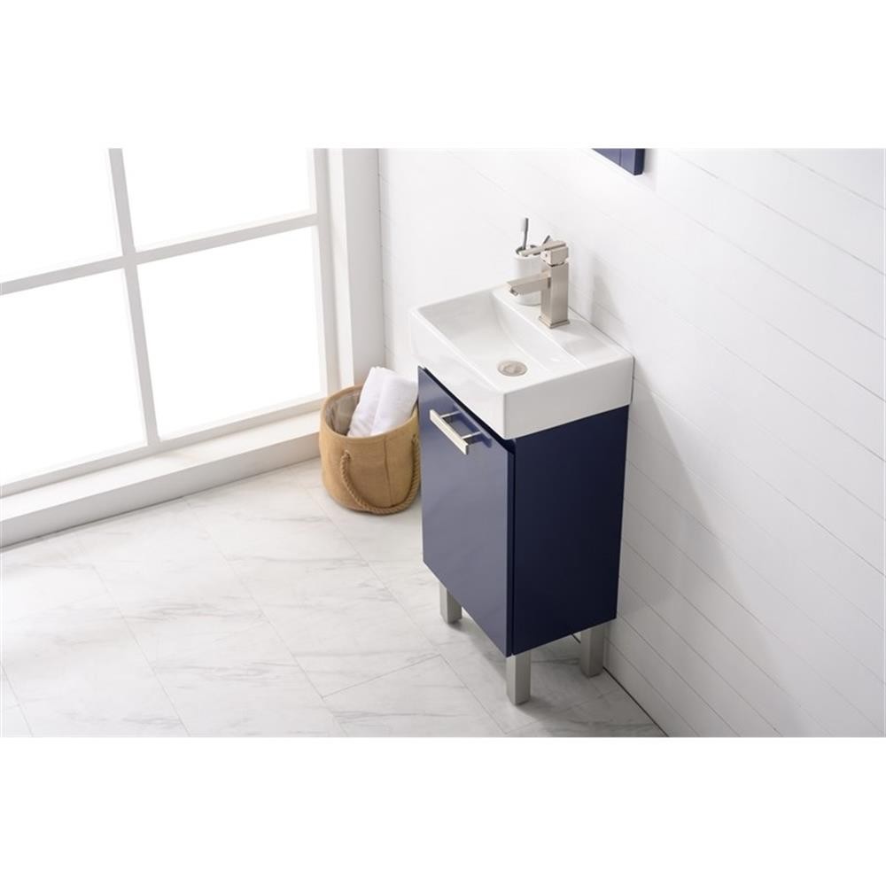 Design Element Stella 16.5″ Wood Single Sink Vanity in Blue