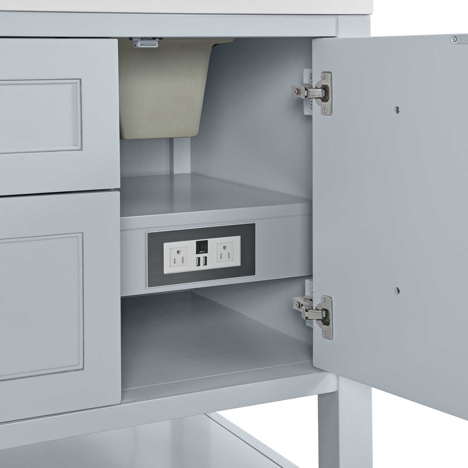 60in James Martin Breckenridge 330-V60S-SRB Single Vanity, Serenity Blue