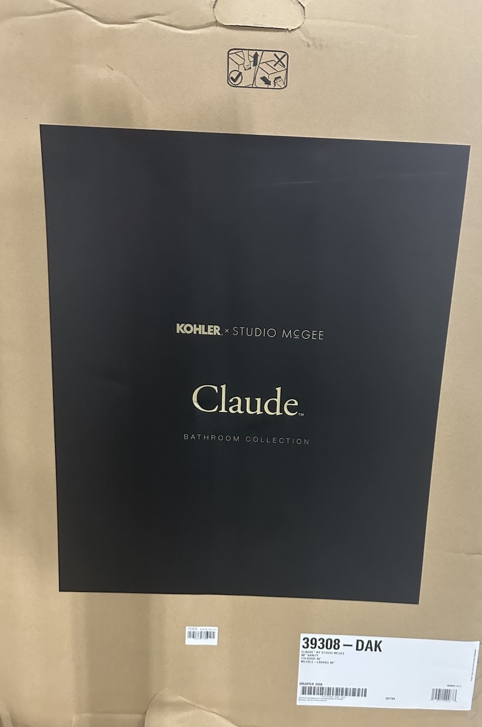Kohler 39308-DAK 48” Claude by Studio McGee Vanity Draper Oak Finish