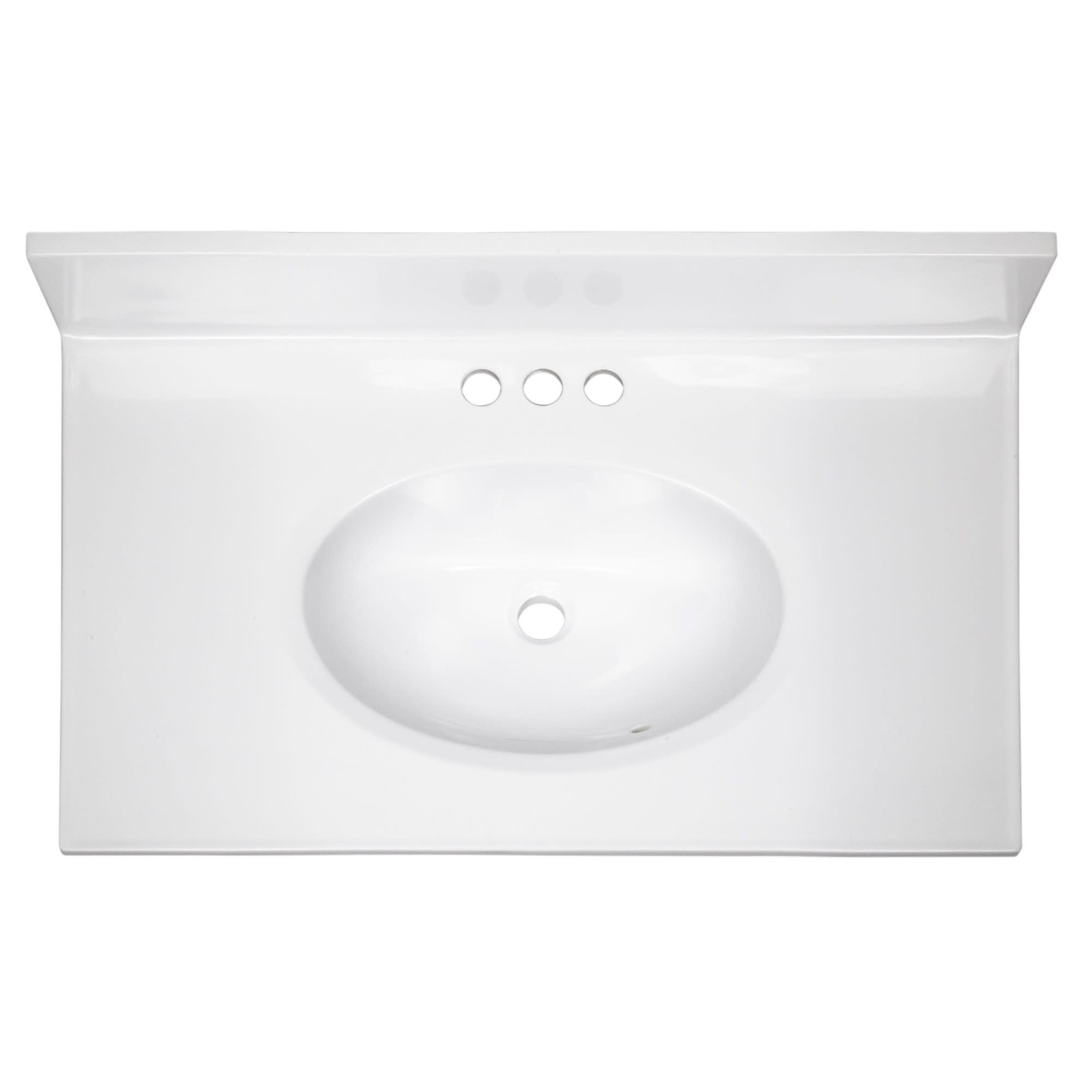 Design House 586198 White 31″ Cultured Marble Vanity Top With Backsplash