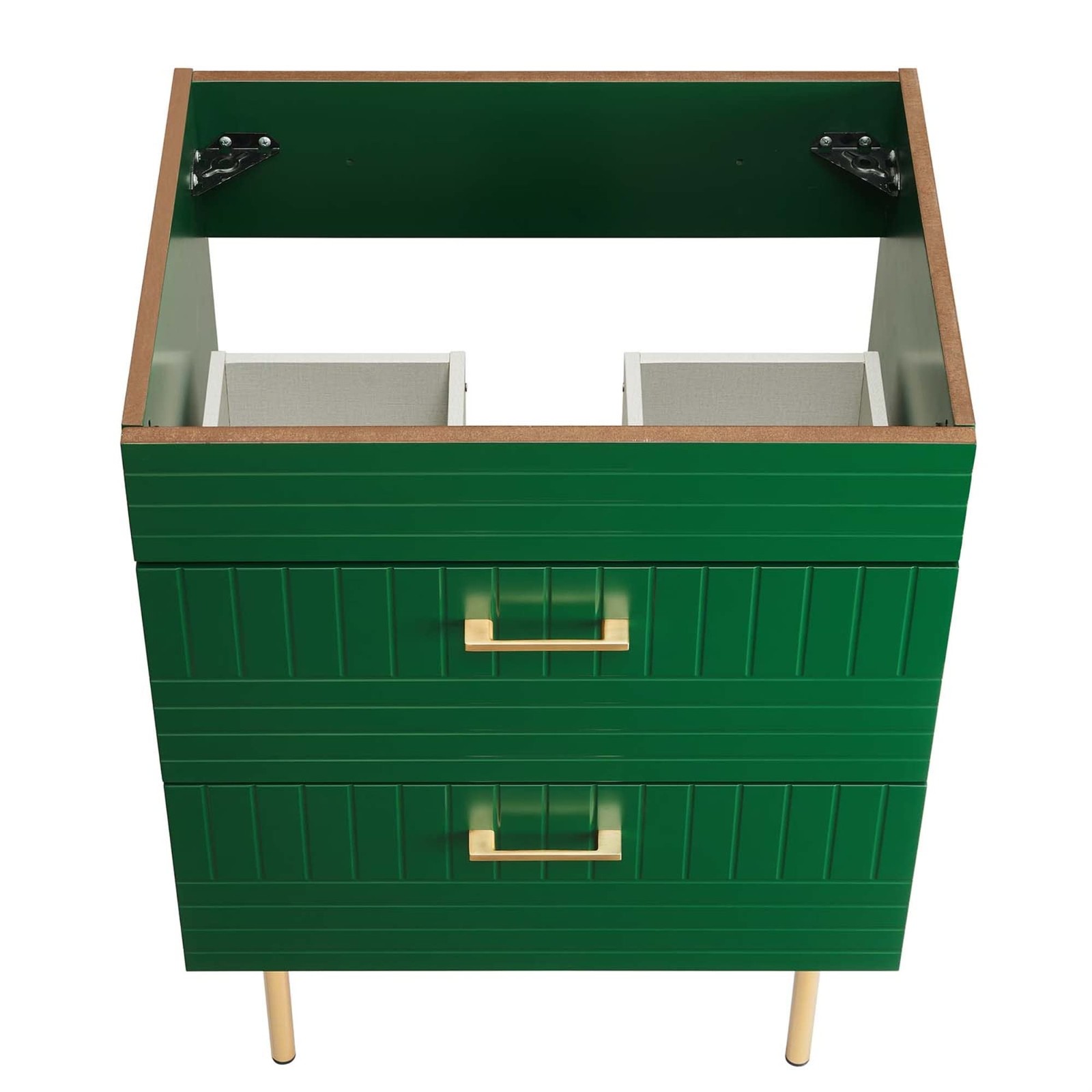 Modway Daybreak 23.5″ Particleboard MDF Wood and Metal Bathroom Vanity in Green