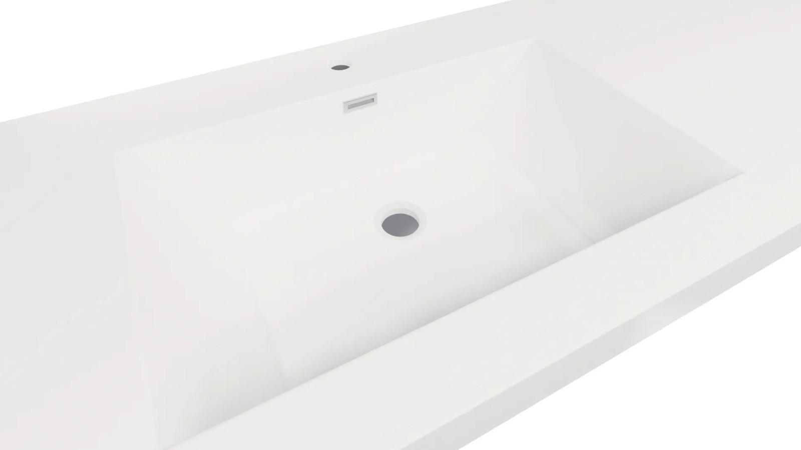 COUNTERTOP 84″ x 4″ Reinforced Acrylic Double Sink