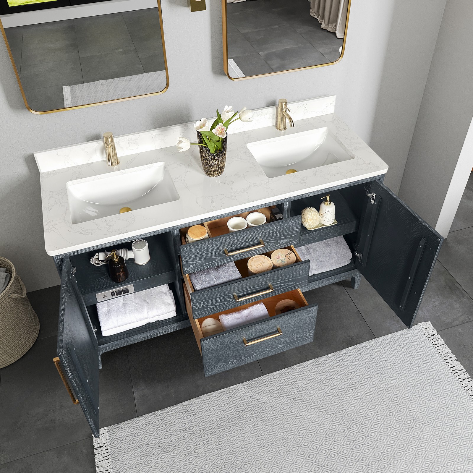 Miseno MV-NM-GARA60M-GWT Gara 60″ – Washed Ash Grey