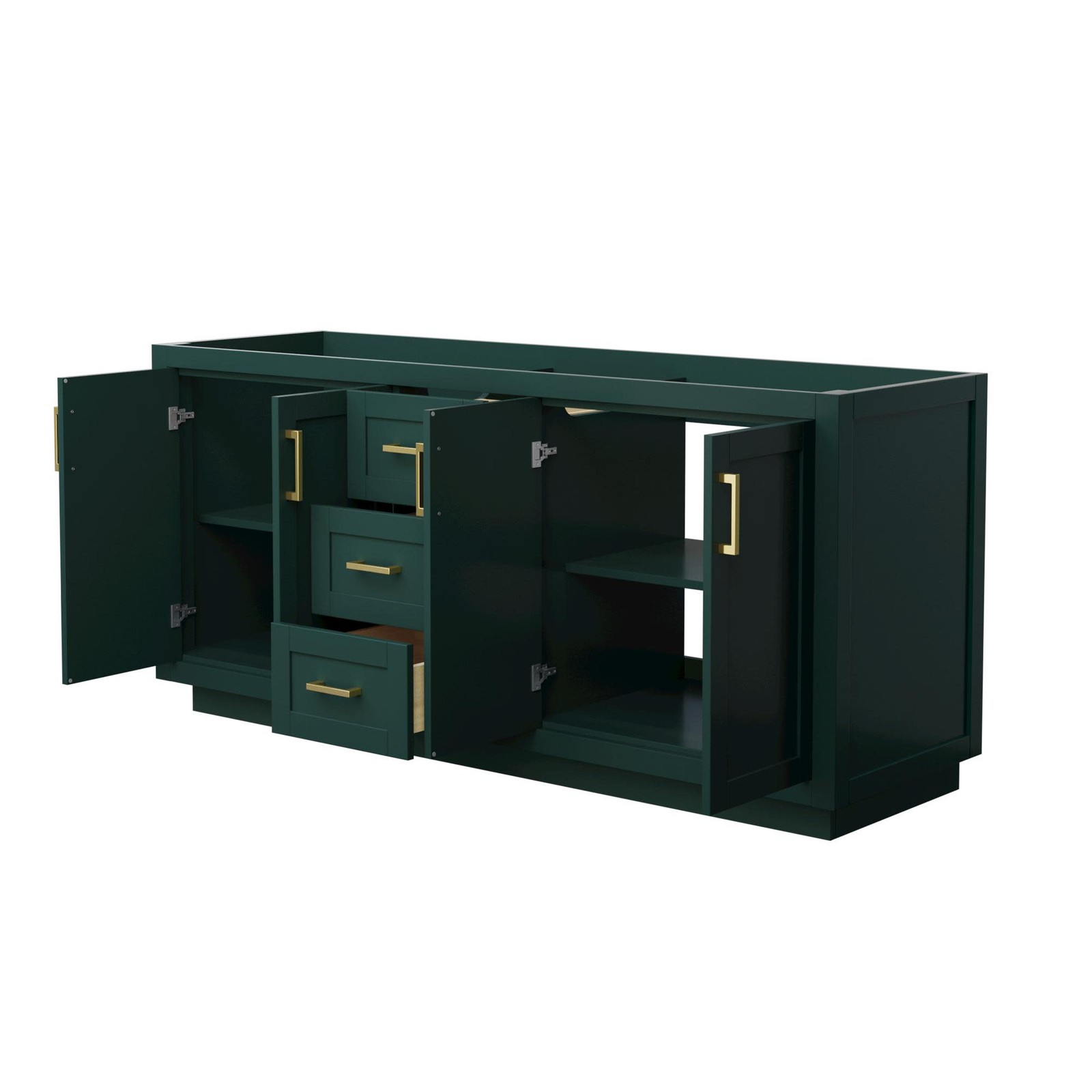 Wyndham Collection WCF2929-72D-CX-MXX Miranda 71″ Double – White / Brushed Gold