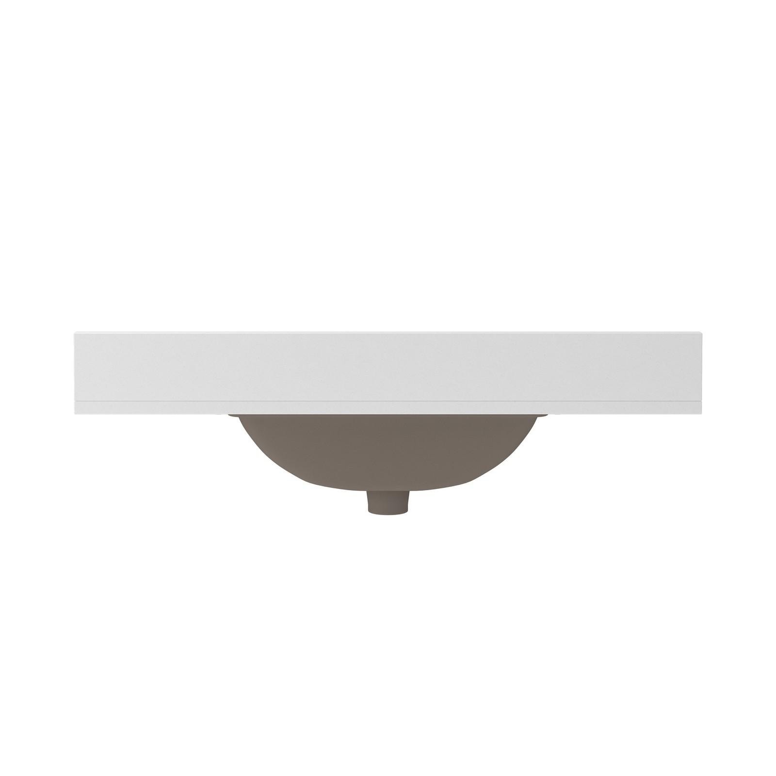 CRAFT + MAIN QZ37221R 37″ Quartz Vanity Top – White