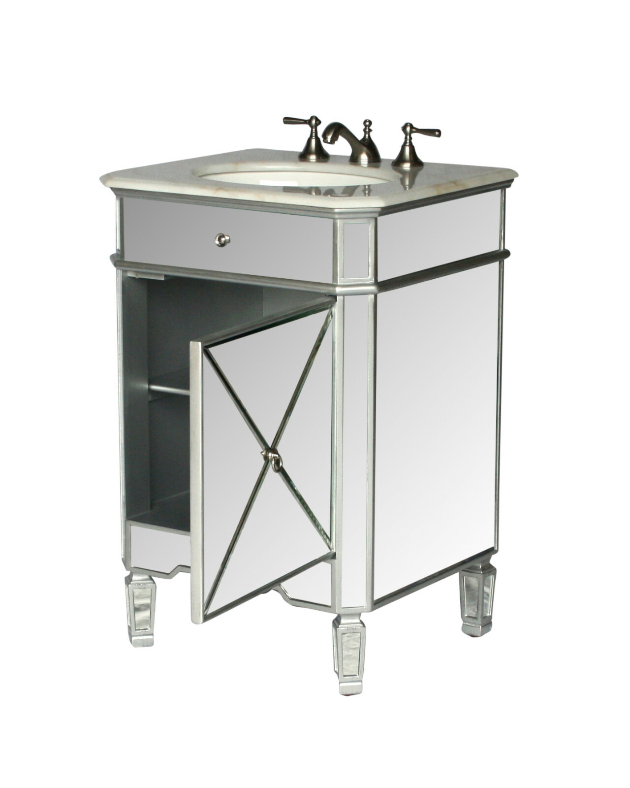 24-Inch Contemporary Style Single Sink Bathroom Vanity Model 2600