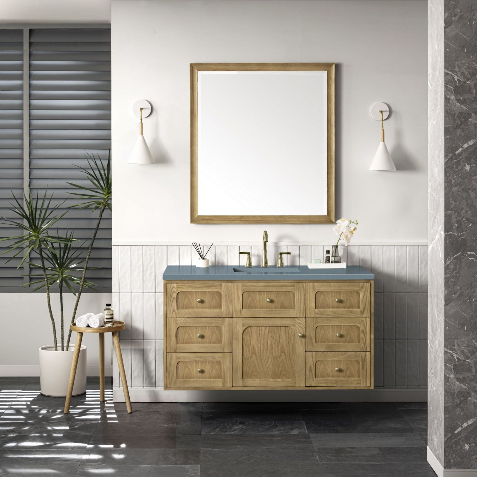James Martin Vanities 545-V48-3CBL Laurent 48″ – Light Natural Oak