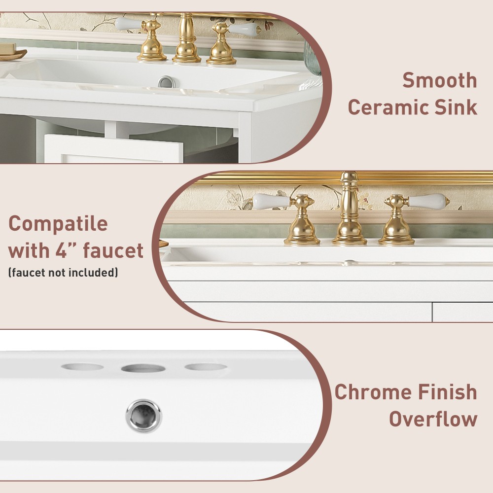 24″ Bathroom Vanity Set Wall Mounted for Small Space, Bathroom Cabinet