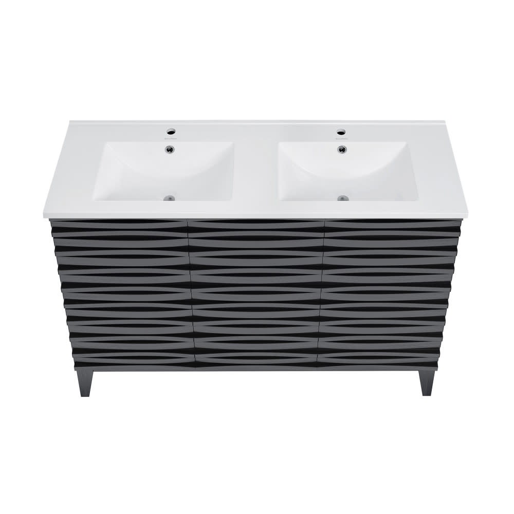Swiss Madison SM-BV557D Cascade 48″ – Brown Oak / White