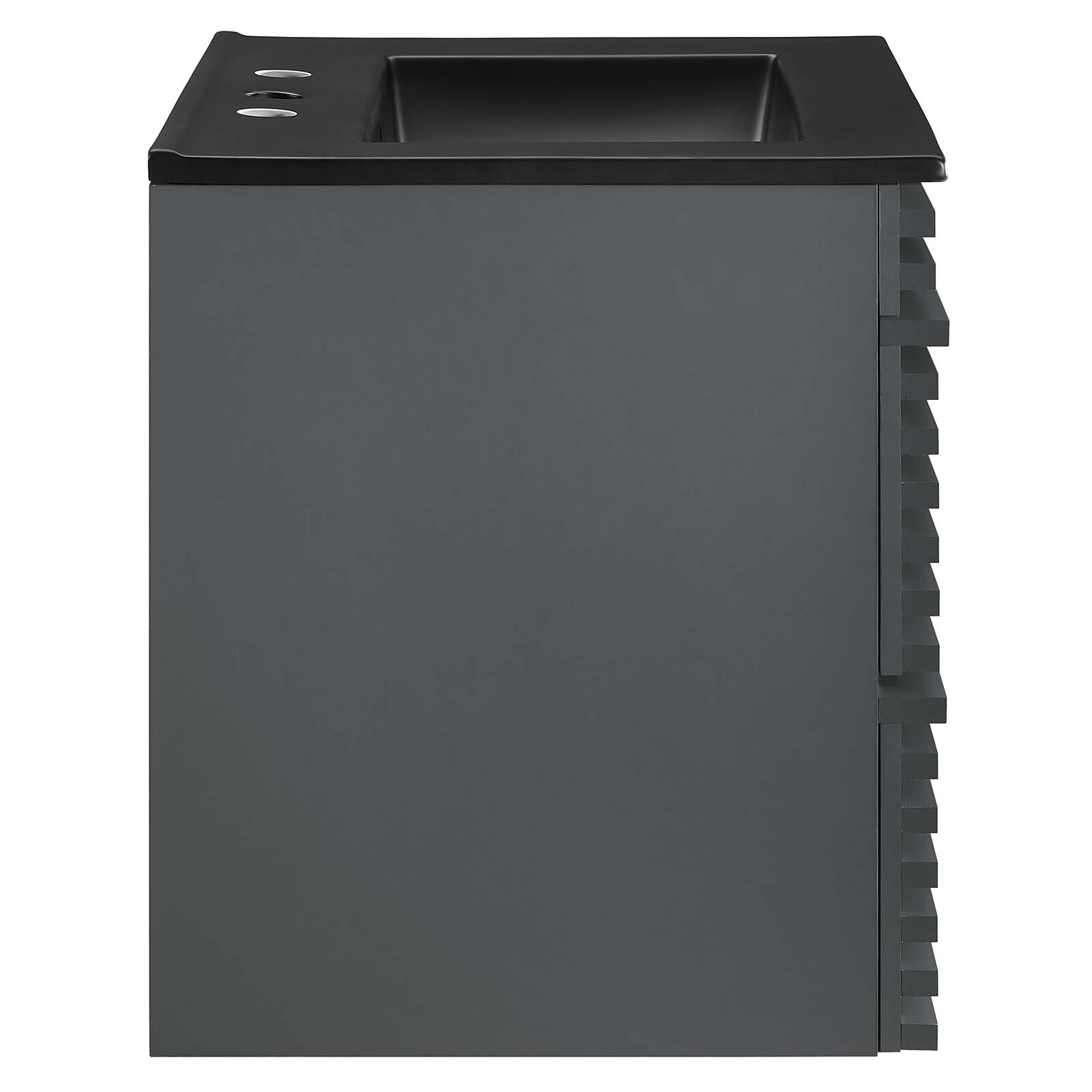 Modway Render 24″ Wall-Mount Bathroom Vanity in Gray Black